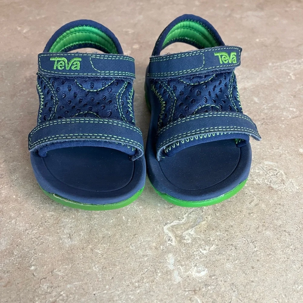 Teva Kids Navy and Green Active Sandals